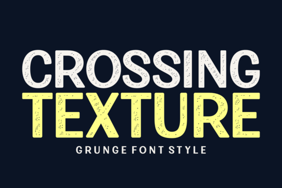 Crossing Texture Font
